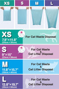 BOS Amazing Odor Sealing Cat Waste Disposal Bags - Durable, Unscented [Size: L, Color: light blue] (60 Count, Pack of 3)