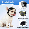 LESYPET Dog Helmet for Large Dogs, Dog Motorcycle Helmet Adjustable Dogs Hat with Ear Hole Design, Ideal for Outdoor Rid