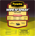 PYRANHA Wipe N' Spray for Horses - Oil-Based Long Lasting Fly Control Repels Horn, Deer, Horse, House, Stable, & Face Fl