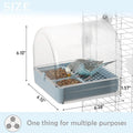3-in-1 Hanging Bird Bath/Bowl/House for Cage Transparent Splashproof Feeder Birdcage Accessories for Small to Medium Bir