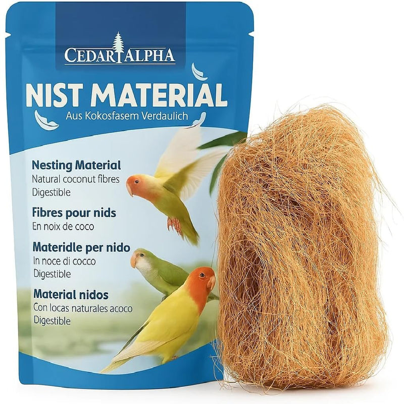 Premium Coconut Fiber for Bird Nests - Canary Nesting Material Coconut Bird Nest Finch Coconut Fiber Loose Bedding Substrate for Laying Eggs,Resting Materials, Hummingbird Parakeet 40g/1.4 oz
