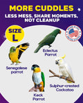 6 Pack Bird Diapers, Reusable Parrot Pigeon Pants, Leakproof Poop Control Suit for Cockatiel Conure Macaw Parakeet Budgi