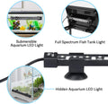 hygger 24/7 Mode Submersible Aquarium LED Light, Full Spectrum Hidden Fish Tank Light with 3 Rows Beads 7 Colors Auto On