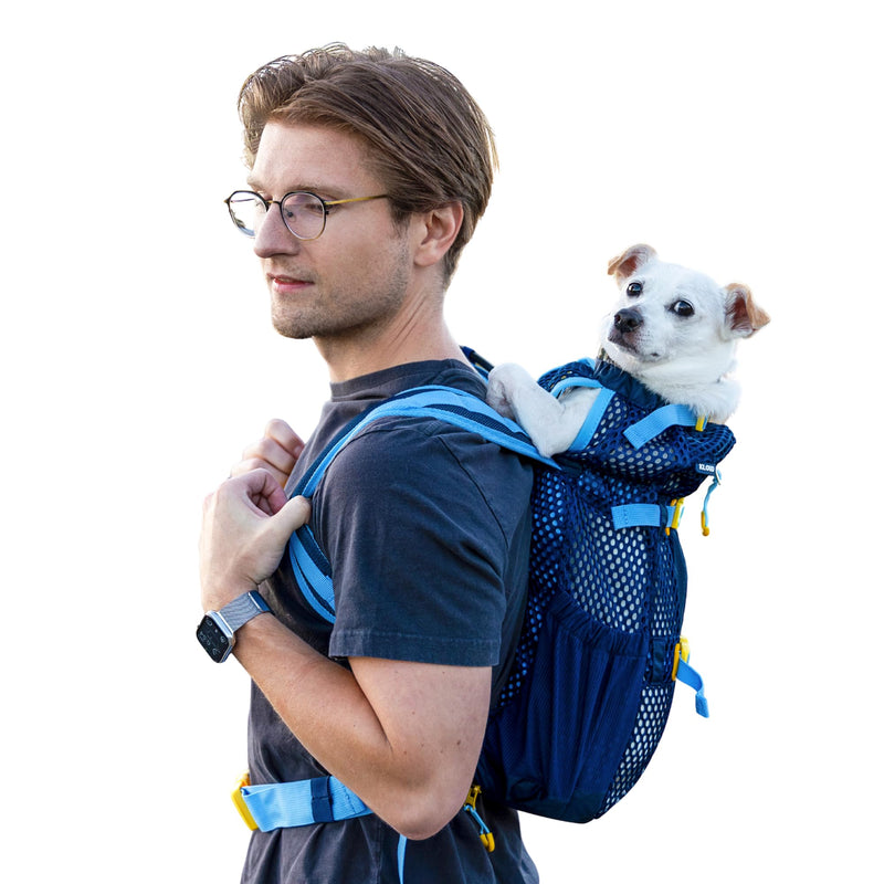 K9 Sport Sack Kloud - Small, Blue - Ideal for Dogs with 13-16” Back Length - Ultra-Light Mesh Backpack Carrier with Inflatable Frame