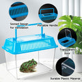 12Pcs Plastic Reptile Terrariums Carrier Cage Tarantula Enclosure Snake Breeding Box Hatching Container Transparent Fish
