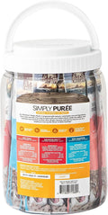 Wild Eats Simply Puree Variety Tub for Cats | 48 Individual Servings of All-Natural, High-Protein Puree Treats | Includes Multiple Flavors | Grain-Free, No Artificial Additives, Smooth Texture