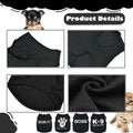 4 Pieces Chihuahua Clothes Dog Clothes for Small Dogs Boy Summer Teacup Yorkie Spring Letter Security Pet Shirts Soft Puppy Cloth Tiny Doggie Outfit Pet Cat Clothing XXS Black
