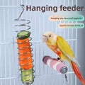 2 Pack Millet Holder for Bird Cage, Stainless Steel Parrot Foraging Toy Feeder, Hanging Spray Millet Treat Holder Bird Fruit Vegetable Basket for Parakeet Cockatiel Conure African Grey Lovebird