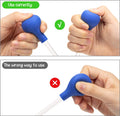 BOAO 2 Sets Aquarium Coral Feeder Pipette Long Syringe Feeding Tube Blue