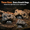 Reptile Hide Rock Cave, Small Resin Corner Hideout for Juvenile Leopard Geckos, Small Geckos, Small Lizards & Juvenile S