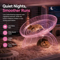 Silent Small Hamster Wheel with Hideout, 7.09 in Saucer for Dwarf Hamsters