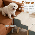 4-Step Ottoman Dog Stairs,2-in-1 Foldable Dog Ramp for Bed