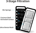 NICREW Slim Aquarium Filter Cartridges, 6 Count with 2 Intake Sponges