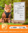Halypet Cat Harness and Leash Set [ MAX Safety Third Generation ] Escape Proof Soft Adjustable Cat Leash Breathable Comf