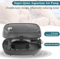 HITOP 10W Powerful Aquarium Air Pump: 4-Outlets 320GPH Air Pump for Fish Tank, Quiet Aquarium Aerator with Completely Ac