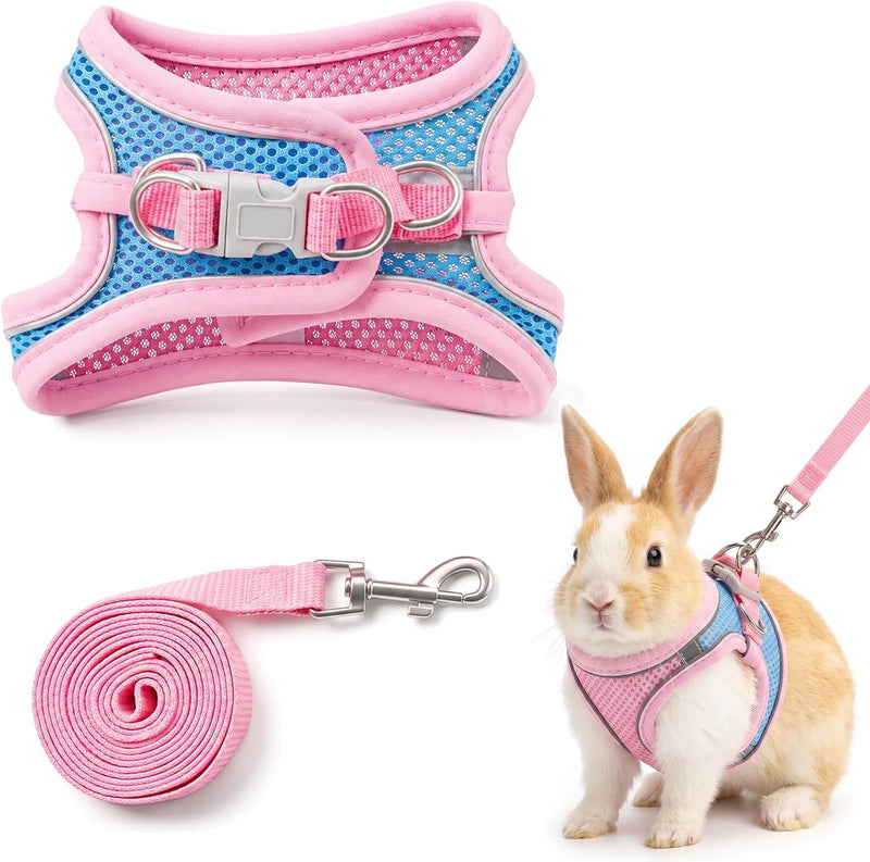 cobee Adjustable Bunny Harness and Leash Set, Rabbit Breathable Harness