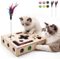 Cat Toys for Indoor Cats - Cat Nail File Box with Interactive Cat Toys, 2026 Upgraded Cat Puzzle Feeder Scratch Puzzle T