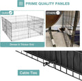 Rabbit Playpen，Small Animal Cage with Waterproof Mat, 48" L*48" W*24" H Metal Hedgehog with Door, C&C Cage for Guinea Pi