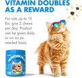 Multivitamin Cat Treats Vitamins for Indoor Cats Skin & Coat Digestion Immunity Mobility Heart & Brain Support Supplements for Overall Cat Health with Vitamins A B C D E and Biotin 100 Yummy Chews