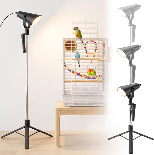 UVB 2.4 Bird Light with Adjustable Tripod Stand, Bird Cage Light Combo Kit