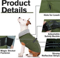 Lelepet Dog Coats for Large Dogs Waterproof Dog Jacket with Adjustable Fit