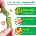 60g Cat Grass Teething Stick for Cat, Freezed Dried Cat Grass Treats Snacks for Cats, Edible Cat Chew Toys for Teeth Cle