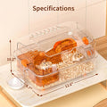Clear Hamster Cage with External Bath, Dwarf Habitat