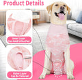 Coppthinktu Dog Onesie for Surgery Female, Breathable Dog Surgery Spay Recovery Suit, Dog Cone Alternative for Anti-Licking Skin Diseases, Small to XXL Sizes, Pink, Polyester Blend