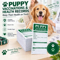 KAIU 100 Pack Puppy Shot Record Cards, Dog Vaccination Record Cards, Tri-fold Dog Health Record Sheets, Canine Health Log for Shots, Breeders & Pet Owners, Essential Puppy Supplies