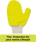 TiCK MiTT Yellow Tick Removal Glove for Humans & Pets - Safely Remove Ticks Effortlessly, Chemical-Free, Durable, Portab