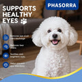 PHASORRA Hypoallergenic Eye Paw Face Wipes, Tear Stain Remover, Dog Eye Infection Treatment, Lick-Safe Soothing & Moisturizing & Gentle, Eye Debris, Discharge, Mucus - 100pcs