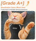 Halypet Cat Harness and Leash Set [ MAX Safety Third Generation ] Escape Proof Soft Adjustable Cat Leash Breathable Comf