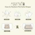 FWERDG Cute Couch Bed for Pets, Supportive Cat Sofa for Indoor Cats, Small Dog Sofa Bed for Small Dogs, Grey, 24 inches