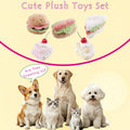 5Pcs Plush Pet Toy, Realistic Food Shaped Chew Toy for Cat, Relieve Boredom (5)