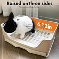 Large Rabbit Litter Box Bunny Potty Training Corner Litter Pan with Drawer Comes with Liners Rabbit Pee Pads, Small Anim