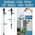 hygger Small Gravel Vacuum for Aquarium, Manual 80GPH Aquarium Gravel Cleaner Low Water Level Water Changer Fish Tank Cl