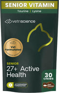 VetriScience Senior 27+ Active Health Chews for Senior Cats, Fish, 30 Count