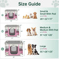 Dog Playpen,Cat Pet Puppy Pen,Portable Playpens for Dogs Indoor Outdoor Travel Camping Use,Foldable Dog Kennel Tent Crate for Rabbit Small Animals with Carrying Case (Grey with Pad, Medium)