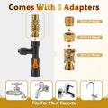 hygger Bucket-Free Aquarium Water Change Kit Metal Faucet Connector Fish Tank Vacuum Siphon Gravel Cleaner with Long Hos