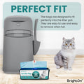 BrightOn®, 75 Litter Bag Refill Bags for Genie Easy Roll Litter Bin, Ultimate Odor Control, (Lemon - 75 Bags)