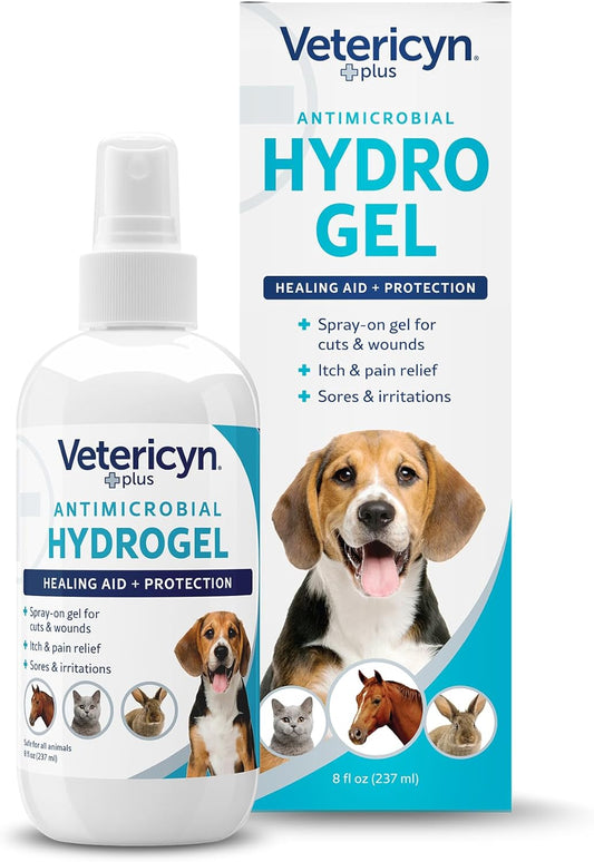 Vetericyn Plus Hydrogel Spray for Dogs, Wound & Skin Care Gel, 8 oz