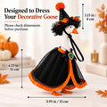 Halloween Desk Goose Outfit, 3-Piece Witch Clothes for 7 Inch Mini Goose