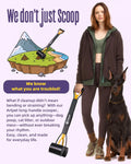 32" Dog Pooper Scooper, Long Handle Scoop for Yard & Grass