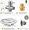Dog Washing Hose Attachment - Dog Shower Attachment with 3-Way Diverter and 6.56FT Shower Hose, 8-in-1 Water Nozzle Soap Sprayer for Pet Bathing and Garden Nozzle, Pet Grooming Glove