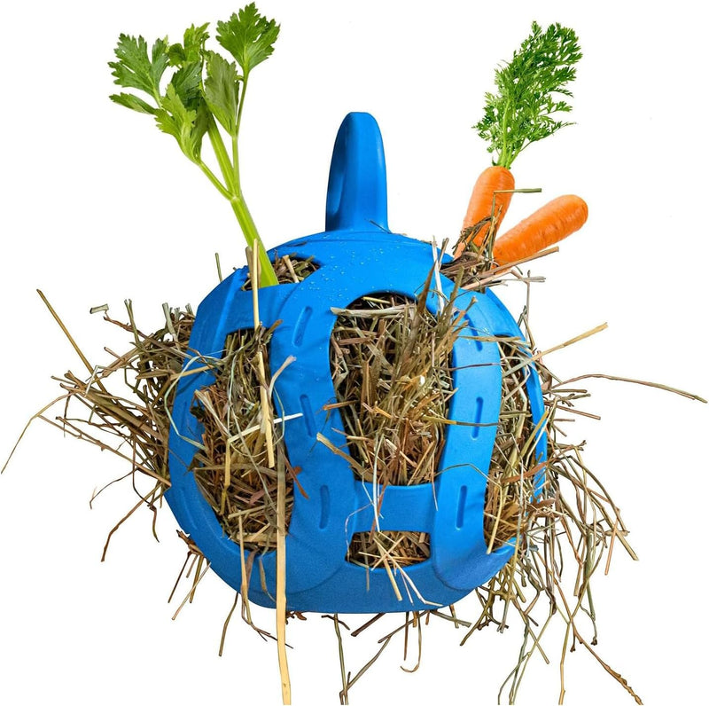 Horsemen's Pride Jolly Hay Ball Horse Stall Toy, 8 in, Blue