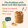 Woof LickWells Pumpkin Butter - Dog Lick Mat Spread and Meal Topper for the FlipMat and LickMat - Made with Prebiotics and Superfoods - for Digestion and Enrichment - 12 oz - PB & Pumpkin Flavor