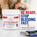 Styptic Powder for Dogs, Cats, and Birds (2 oz) by Evo Dyne | Fast-Acting Blood Stop for Pets | Quick Stop Bleeding Powder for Dog Nail Clipping, Grooming, Cuts and More (1-Pack)