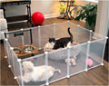 Modular Small Pet Playpen, 14 Panels, 16.5" Height Indoor Enclosure for Rabbits, Guinea Pigs, Hedgehogs, Kittens and Sma