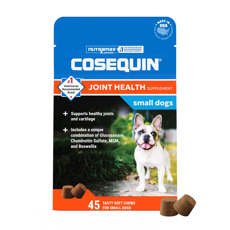 Nutramax Cosequin Minis Joint Health Supplement for Small Dogs - With Glucosamine and Chondroitin, Plus Boswellia, 45 Soft Chews