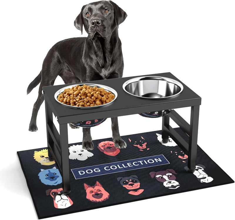 ADENGL Metal Raised Dog Bowl, 10